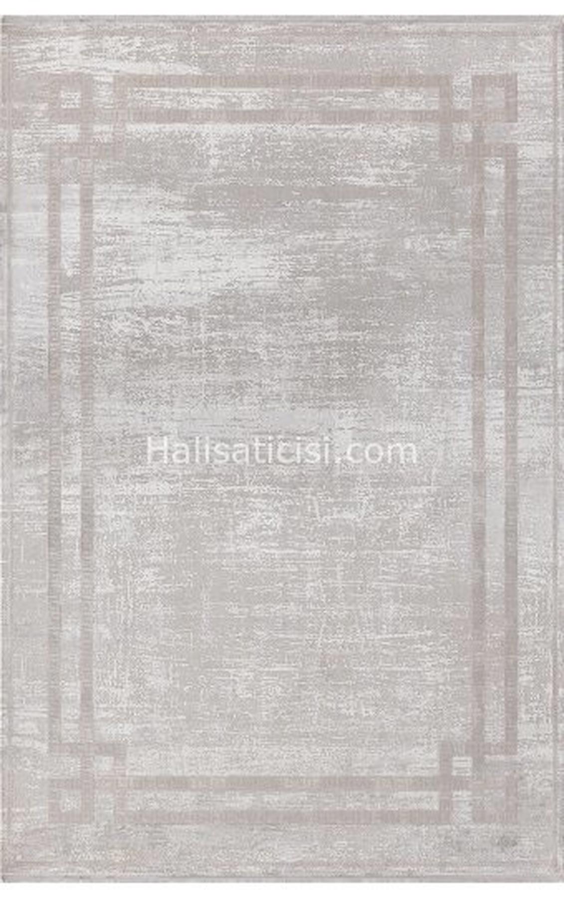 Padişah Evidence 35610 Krem 10 mm Akrilik Yumuşak Yıkanabilir İnce Dikdörtgen Makine Dokuma Salon Halısı 200x200 cm