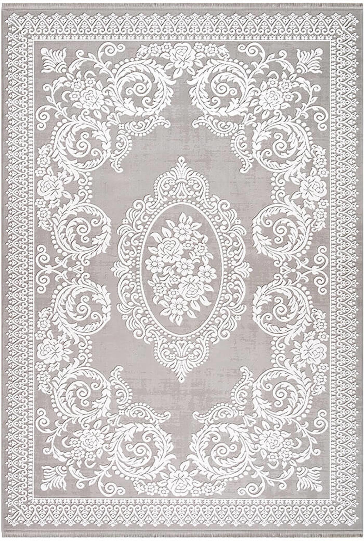 İpek Home Sardes 6936A Bej-Kahverengi 10 mm Akrilik Yıkanabilir Orta Kaymaz Pamuk Taban Dikdörtgen Makine Dokuma Antre-Çocuk Odası-Salon-Yatak Odası Halısı 80x150 cm