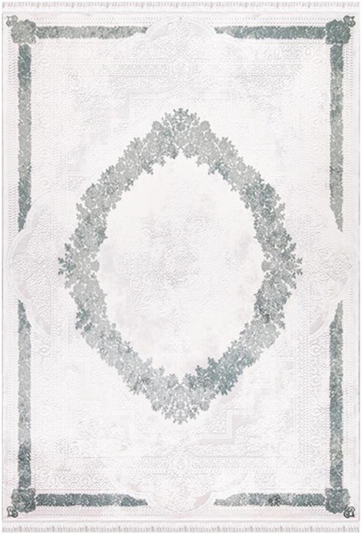 İpek Mekik Halı Blossom 13479 Krem 10 mm Bambu Yıkanabilir Orta Kaymaz Pamuk Taban Dikdörtgen Makine Dokuma Antre-Çocuk Odası-Salon-Yatak Odası Halısı 140x200 cm