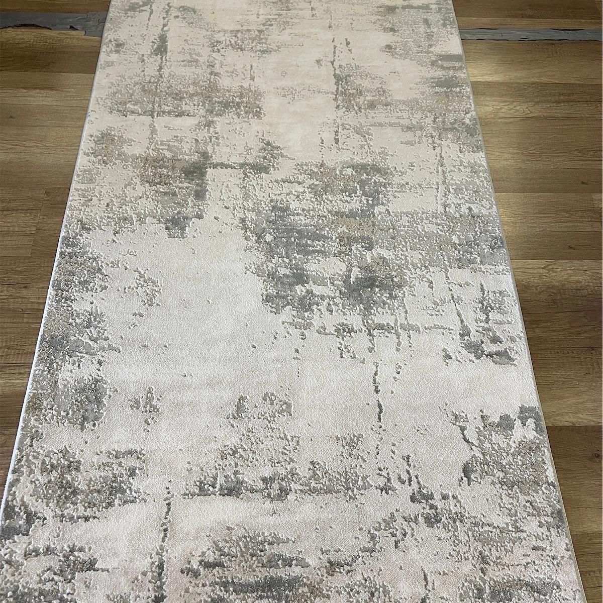 Luxess Halı Arya 1108 Vizon 8 mm Akrilik Yalıtıma Yardımcı Yıkanabilir İnce Kaymaz Dikdörtgen Makine Dokuma Salon Halısı 80x150 cm
