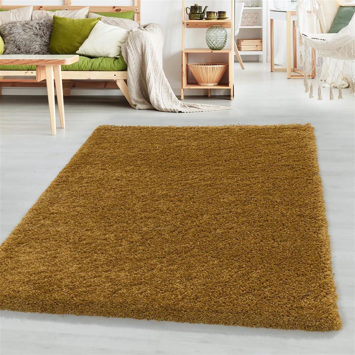 Red Halı Sarı 30 mm Polipropilen Toz Tutmaz Yıkanabilir Kalın Kaymaz Dikdörtgen Makine Dokuma Salon Halısı 80x500 cm