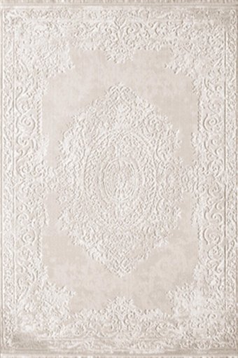 Royal Halı Ege EG23F Krem Akrilik Toz Tutmaz Yıkanabilir Kalın Lateks Taban Makine Dokuma Salon Halısı 100x200 cm