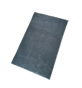 Jassrug Royal Mavi 15 mm Polyester Yıkanabilir Kalın Kaymaz Taban Dikdörtgen Makine Dokuma Halı 120x180 cm