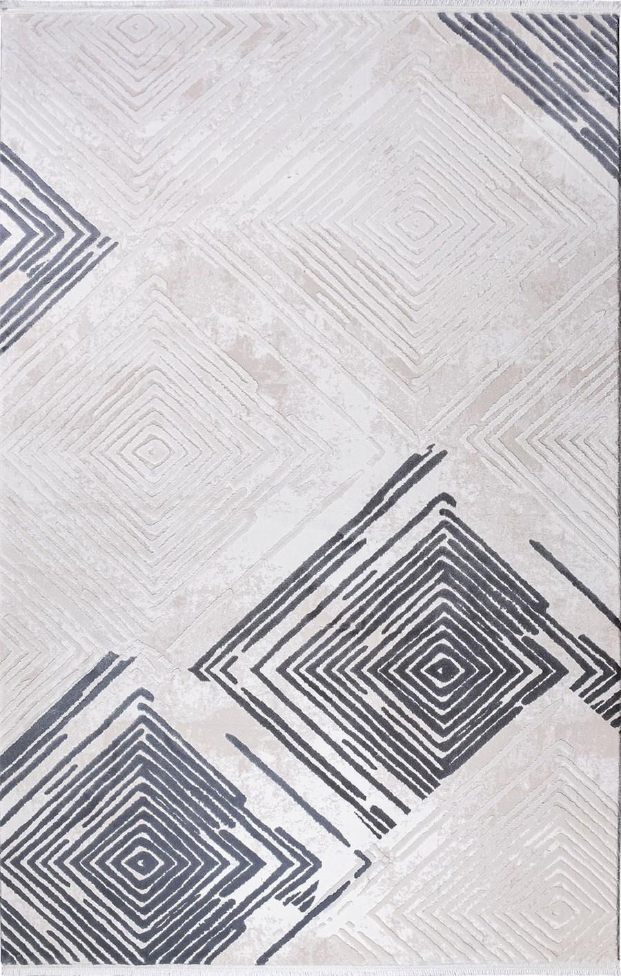 Kreasyon Halı Elkenz 7551 Bej 12 mm Akrilik Yalıtıma Yardımcı Yıkanabilir İnce Kaymaz Pamuk Taban Dikdörtgen Makine Dokuma Salon Halısı 160x300 cm