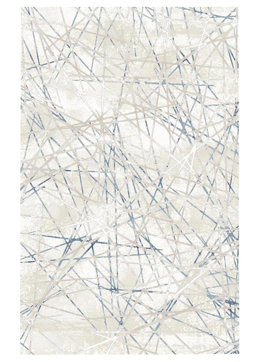 Merinos Everest T0107 Mavi 10 mm Akrilik Antialerjenik Yıkanabilir Kalın Kaymaz Dikdörtgen Makine Dokuma Salon Halısı 100x150 cm