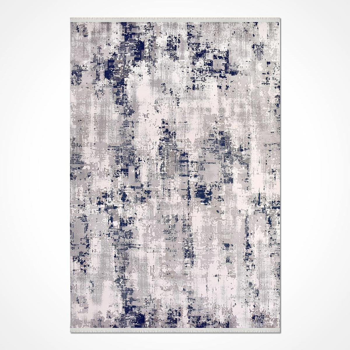 Crea Halı Karen 6931AK Krem 11 mm Akrilik Toz Tutmaz Yıkanabilir Orta Soyut Temalı Dikdörtgen Makine Dokuma Salon Halısı 160x280 cm