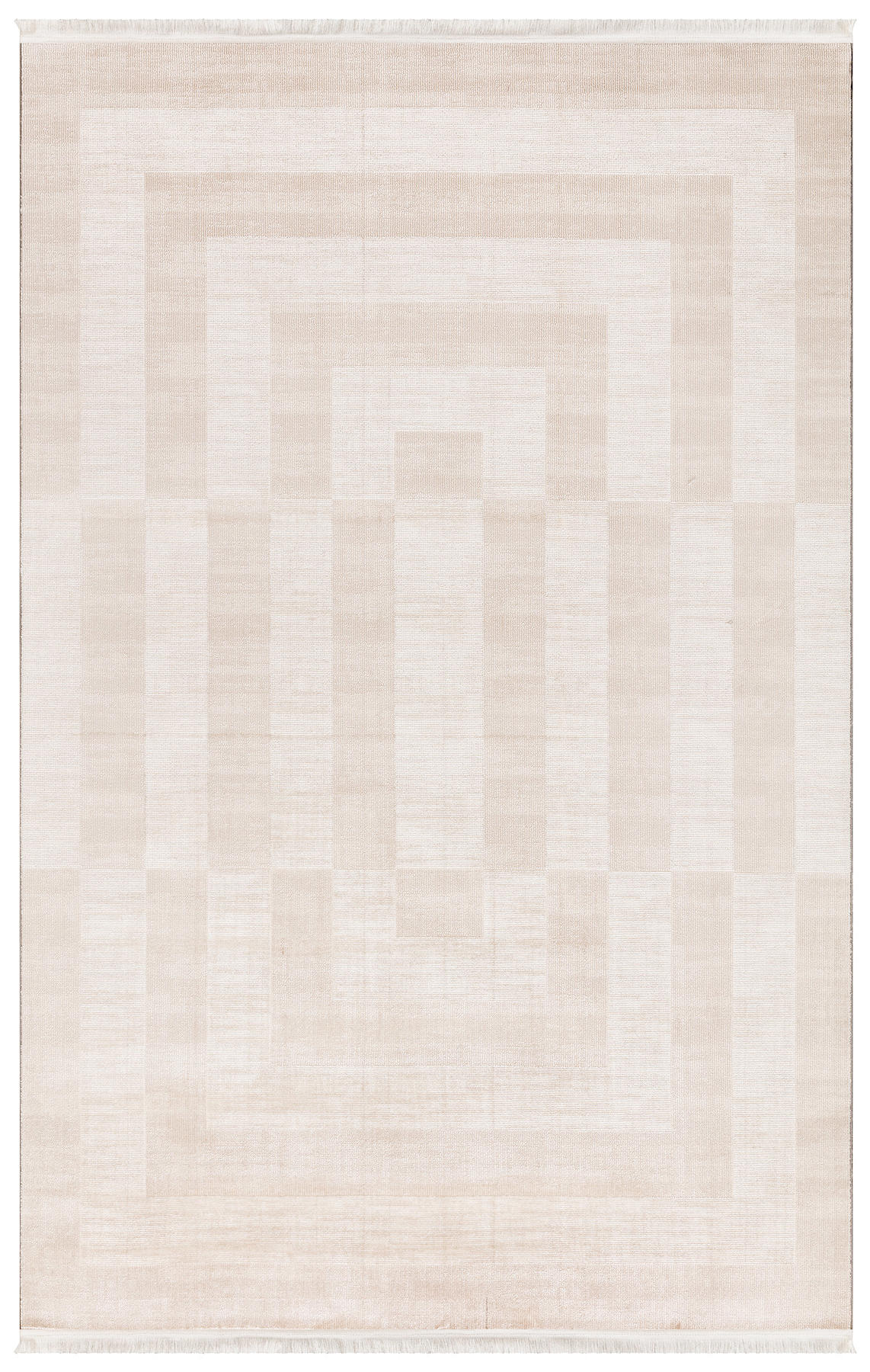 İpek Home Sihir 17402 Bej-Kahverengi 6 mm Polyester Toz Tutmaz Yıkanabilir İnce Kaymaz Pamuk Taban Geometrik Dikdörtgen Makine Dokuma Antre-Çocuk Odası-Salon-Yatak Odası Halısı 80x150 cm