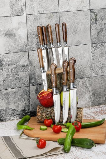 Gezgin Bıçak Premium Paslanmaz Çelik 9 lu Bıçak Seti
