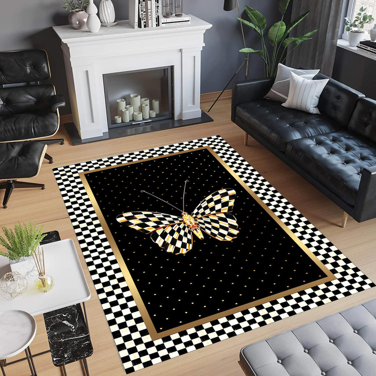 Rovigo Home RVG0736 Çok Renkli 8 mm Polyester Antibakteriyel-Leke Tutmaz-Toz Tutmaz Yıkanabilir İnce Kaymaz Dot Taban Dikdörtgen Makine Dokuma Salon Halısı 180x180 cm