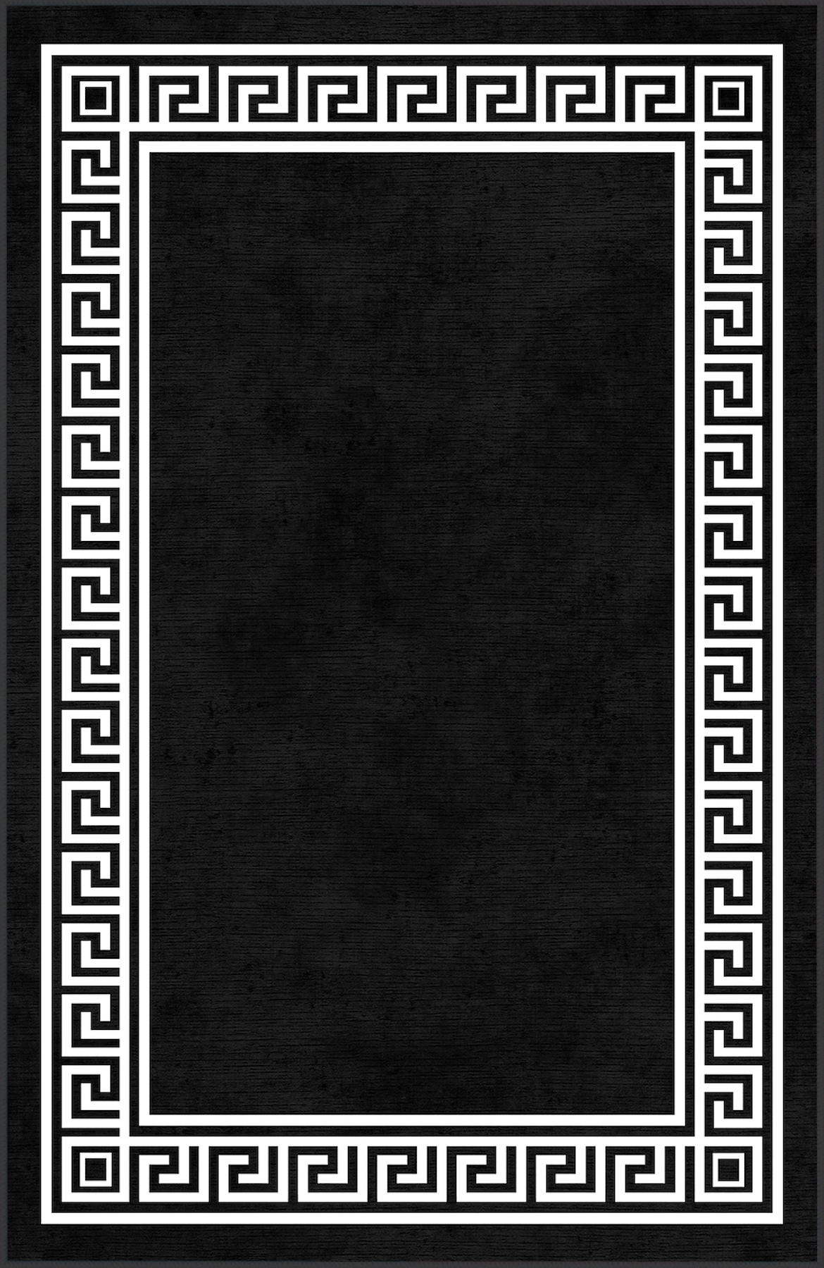 Rovigo Home RVG0293-SD731 Beyaz - Siyah 8 mm Polyester Antibakteriyel-Leke Tutmaz-Toz Tutmaz Yıkanabilir İnce Kaymaz Dot Taban Dikdörtgen Makine Dokuma Salon Halısı 100x300 cm
