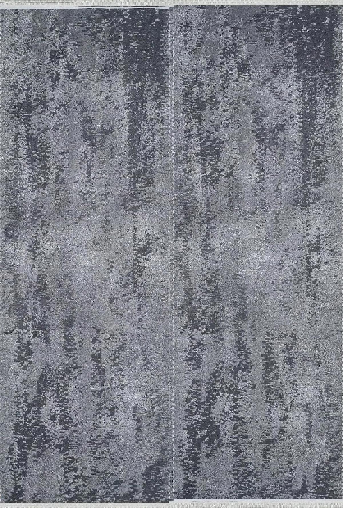 Halı Atölyesi HA359 Gri 5 mm Pamuk Toz Tutmaz Yıkanabilir İnce Kaymaz Dikdörtgen Makine Dokuma Salon Halısı 100x200 cm