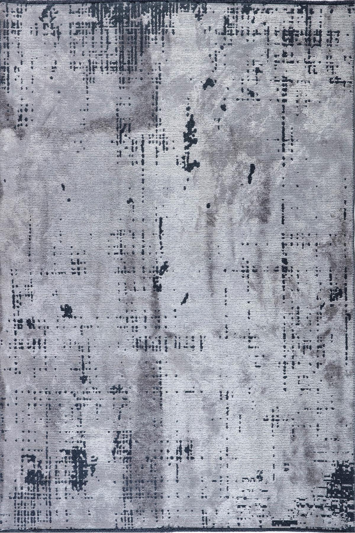 Gümüşsuyu Milano 12254 Gri 7 mm Pamuk Yıkanabilir Orta Pamuk Taban Dikdörtgen Makine Dokuma Salon Halısı 160x235 cm