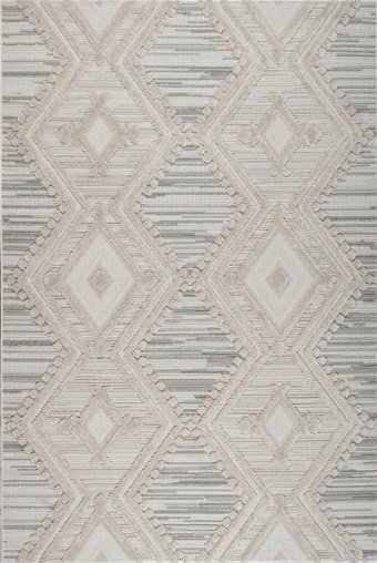 Kreasyon Halı Zenucci 1468 Gri 17 mm Polyester Yıkanabilir Kalın Kaymaz Pamuk Taban Dikdörtgen Makine Dokuma Salon Halısı 140x200 cm