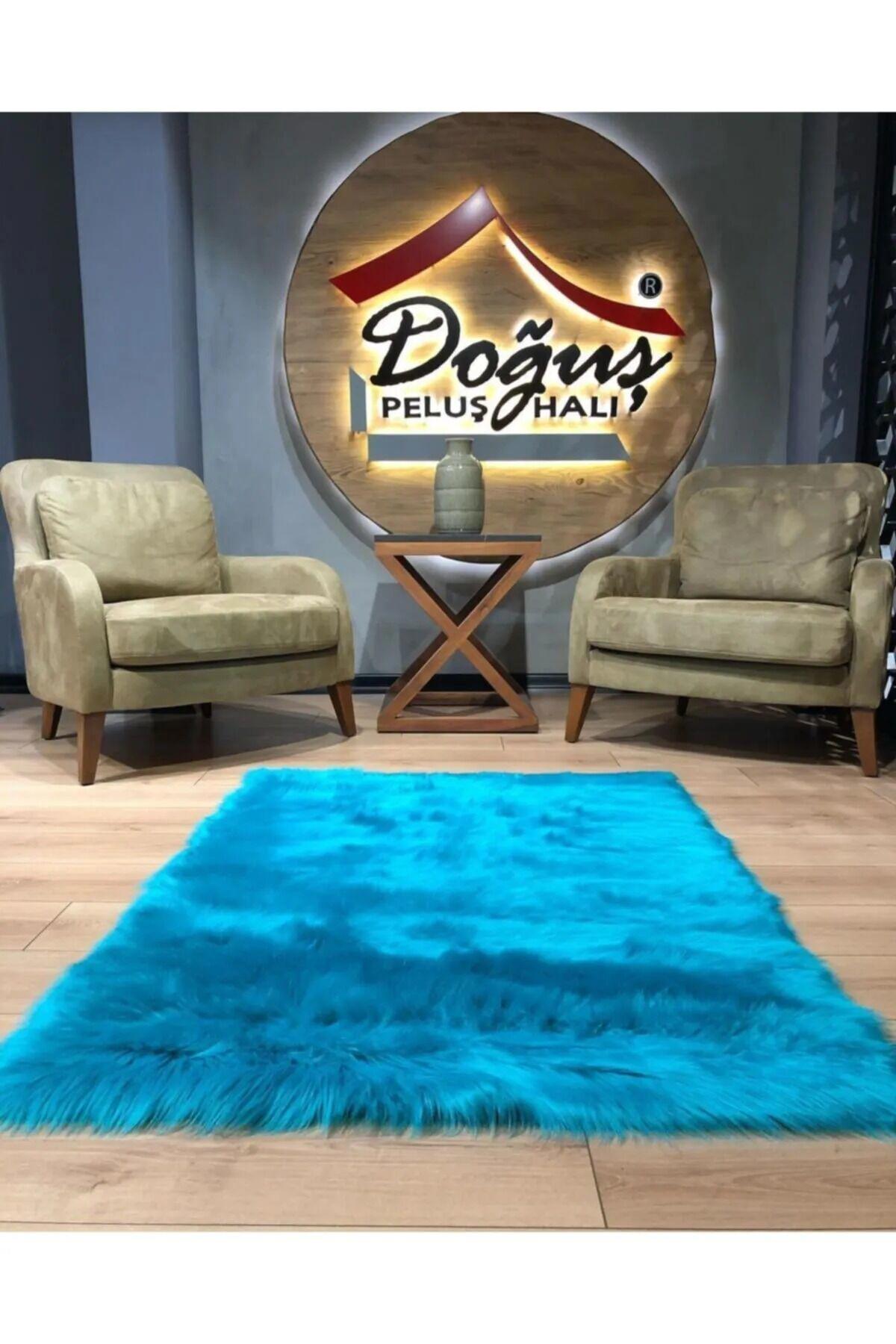 Doğuş Peluş Halı Krem 0.4 mm Polyester Silinebilir Yıkanabilir İnce Kaymaz Taban Makine Dokuma Salon Halısı 170x250 cm