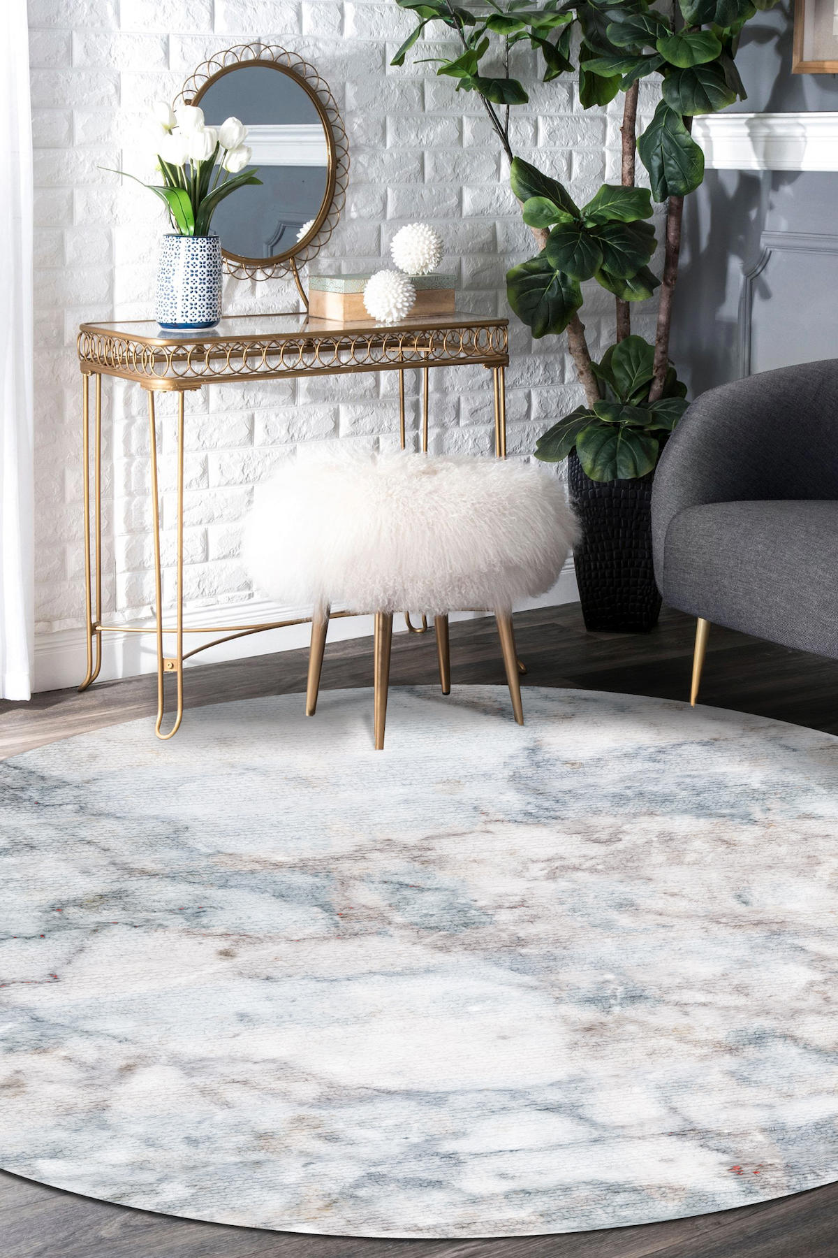 Aida Home Gronta Krem 0.5 mm Pamuk Toz Tutmaz Yıkanabilir İnce Kaymaz Deri Taban Dikdörtgen Makine Dokuma Salon Halısı 160x230 cm