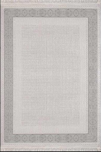 Flora Halı Ayşıl 6846D Krem 4 mm Akrilik-Bambu Silinebilir Yıkanabilir Dikdörtgen Makine Dokuma Salon Halısı 160x230 cm
