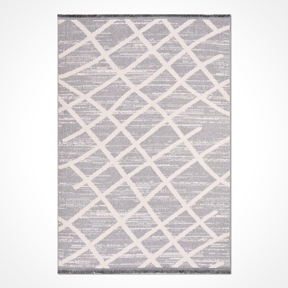 Crea Halı Belezza 8632GRK Krem 9 mm Polipropilen Toz Tutmaz Yıkanabilir Orta Dikdörtgen Makine Dokuma Salon Halısı 80x120 cm