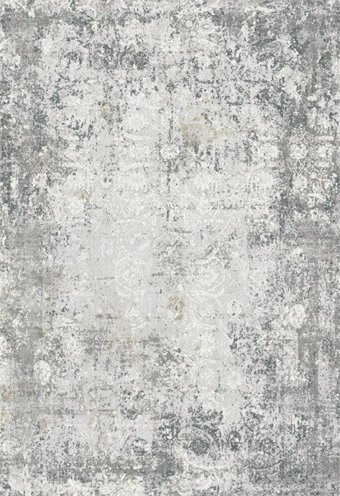 Elexsus Olimpos 1950 Gri 8 mm Viskon Silinebilir Yıkanabilir Orta Kaymaz Dikdörtgen Makine Dokuma Oturma Odası-Salon Halısı 120x180 cm