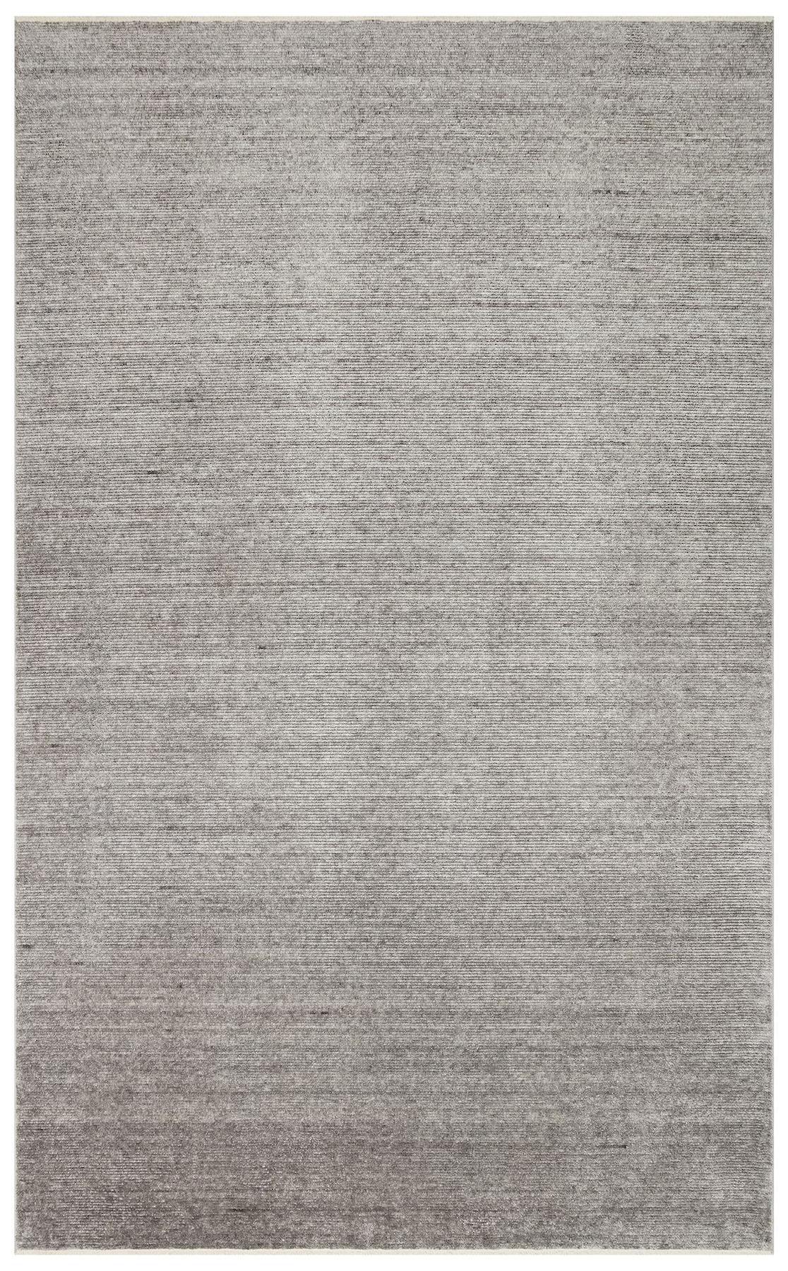 Eko Halı Gessi Antrasit 5 mm Silinebilir Yıkanabilir İnce Kaymaz Dikdörtgen El Dokuması Salon Halısı 100x200 cm