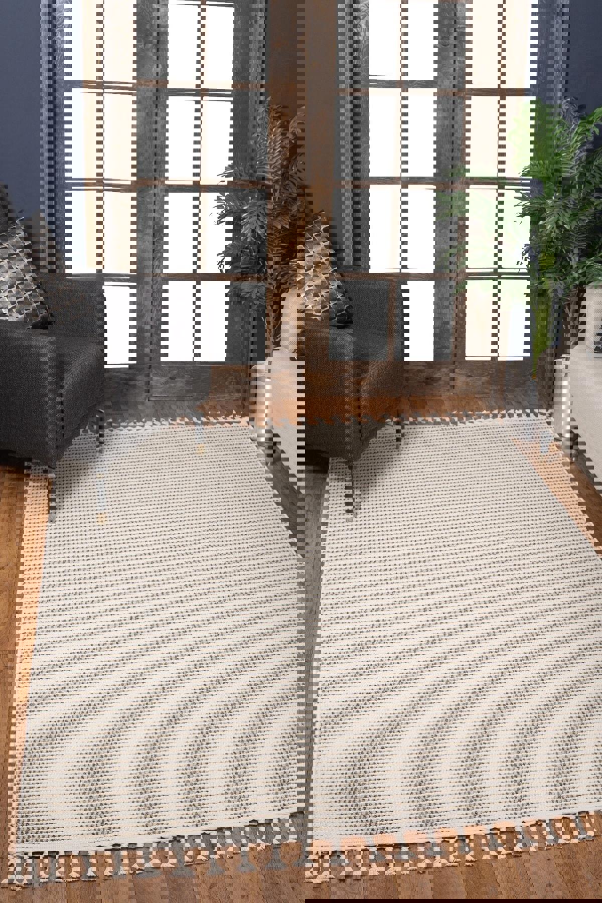 Valery Home Nirvana Krem 12 mm Polipropilen Yumuşak Yıkanabilir İnce Kaymaz Dikdörtgen Makine Dokuma Salon Halısı 120x180 cm