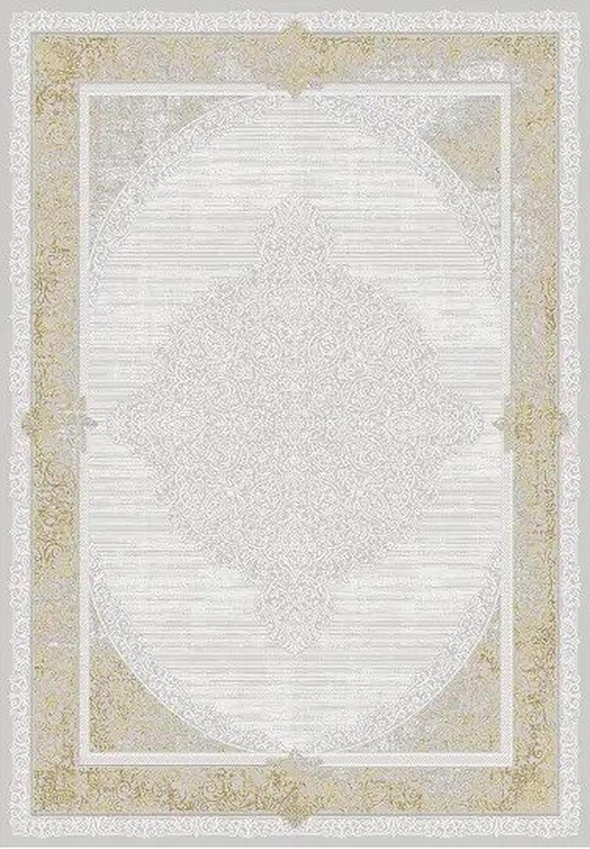 Kreasyon Halı A0229 Krem 9 mm Akrilik Yıkanabilir Kalın Pamuk Taban Dikdörtgen Makine Dokuma Salon Halısı 160x230 cm
