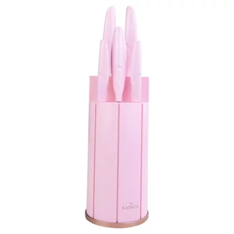 Karaca Retro Pembe 6 Parça Bıçak Seti