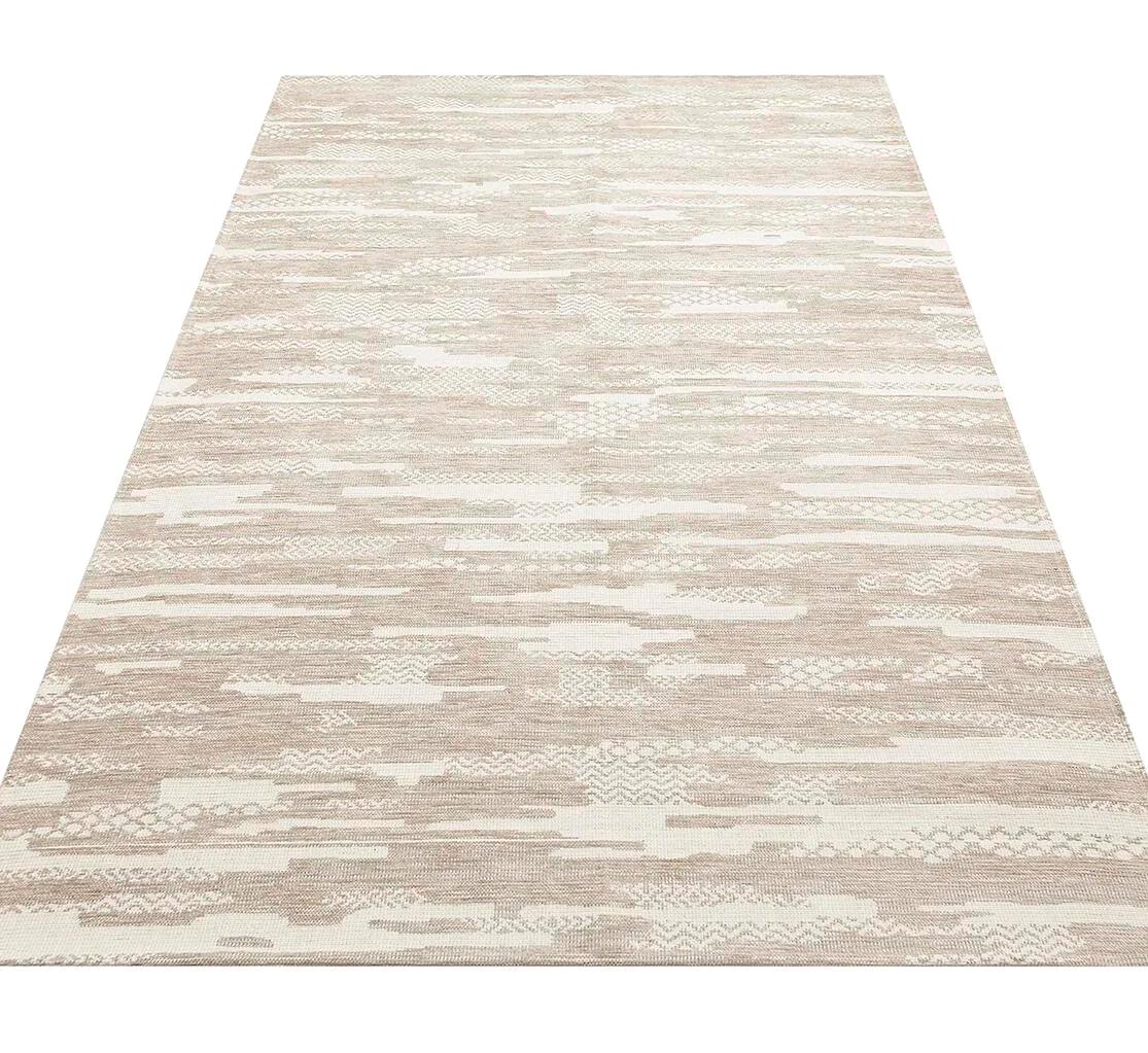Eko Halı BG01 Krem 0.5 mm Polyester Yıkanabilir İnce Kaymaz Dikdörtgen Makine Dokuma Salon Halısı 120x200 cm
