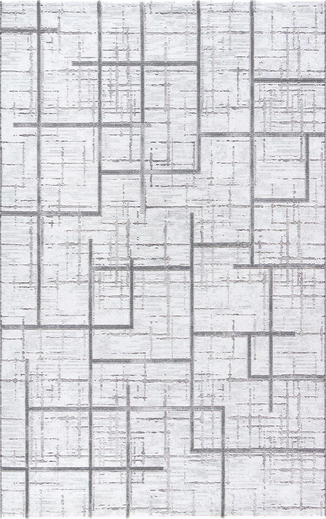 Padişah Vera 36690 Gri 9 mm Polyester Toz Tutmaz Yıkanabilir İnce Kaymaz Dikdörtgen Makine Dokuma Salon Halısı 200x290 cm