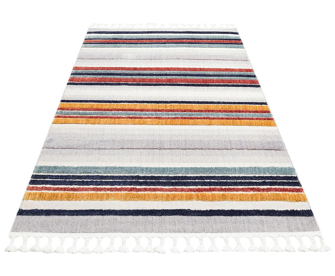 Eko Halı Terazzo TRZ02 Çok Renkli 10 mm Polyester Yıkanabilir İnce Kaymaz Dikdörtgen Makine Dokuma Salon Halısı 80x300 cm