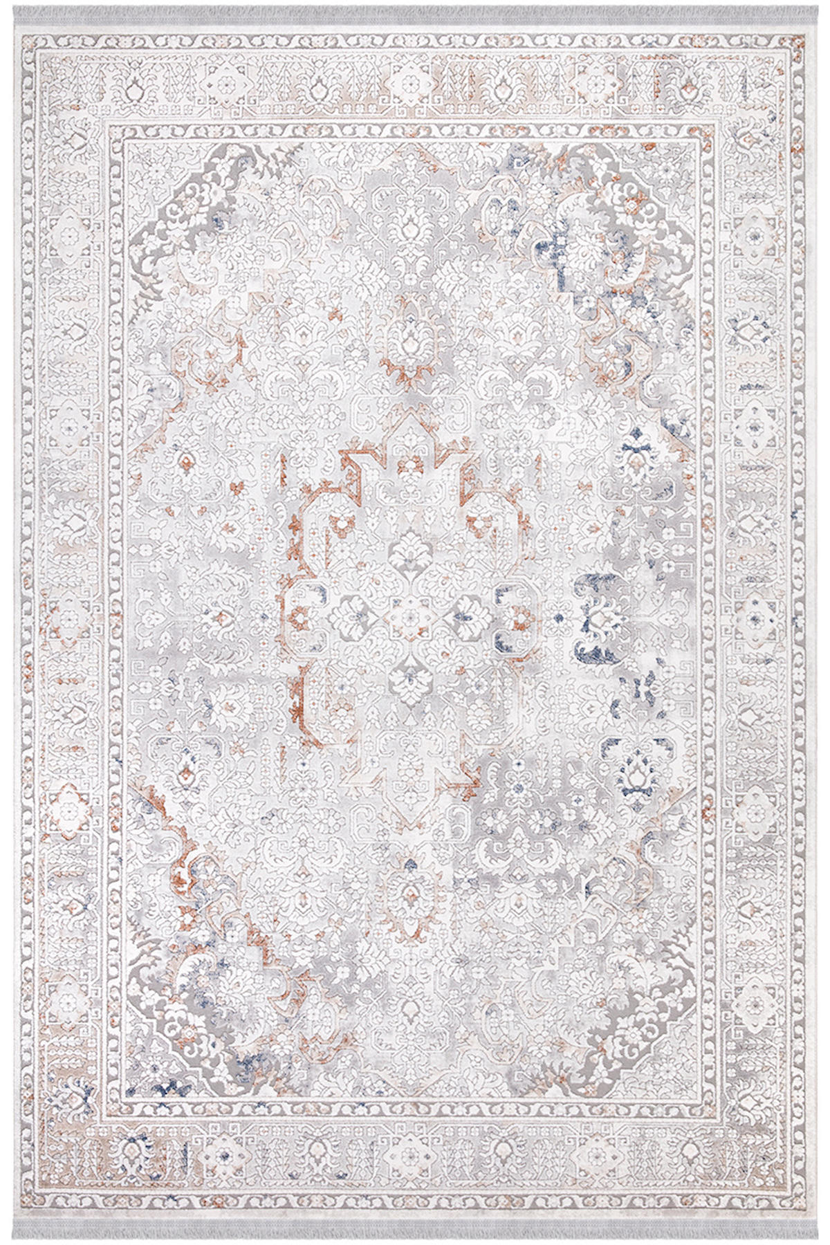 İpek Home Vales 7813A Krem 8 mm Polyester Yıkanabilir Orta Kaymaz Pamuk Taban Dikdörtgen Makine Dokuma Antre-Çocuk Odası-Salon-Yatak Odası Halısı 80x150 cm