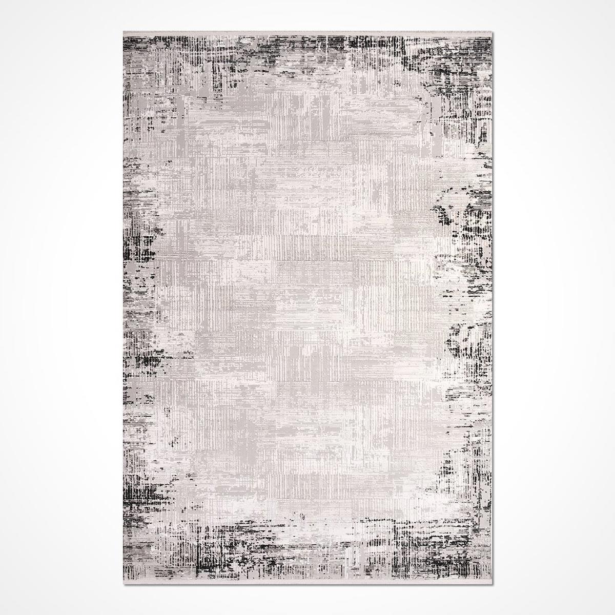 Crea Halı Galyon 16113 Krem 8 mm Akrilik Toz Tutmaz Yıkanabilir Orta Soyut Temalı Dikdörtgen Makine Dokuma Salon Halısı 200x300 cm
