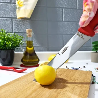 Lazbisa Silver 6 Parça Mutfak Bıçak Seti Stant Et Ekmek Sebze Meyve Bıçak