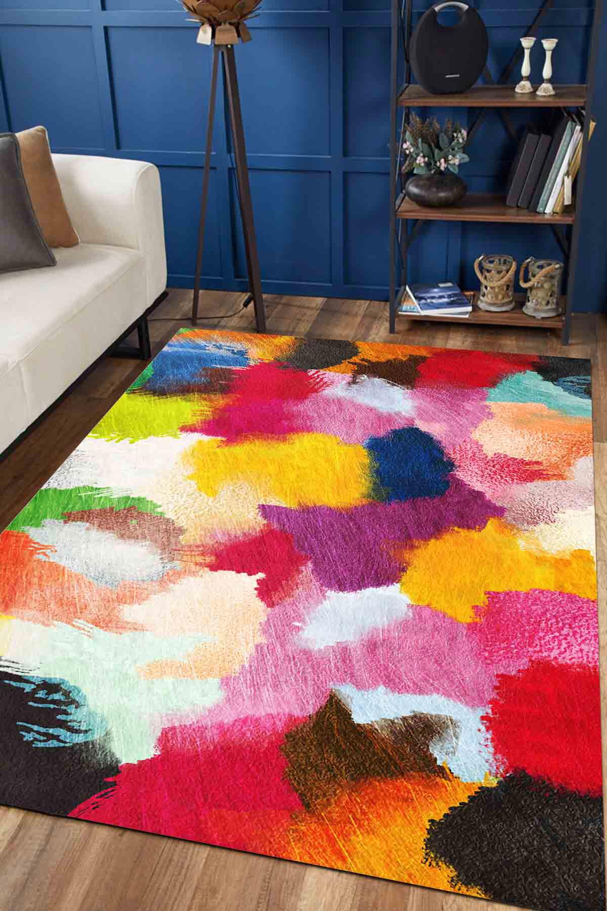Latte Dizayn Girona Krem 0.5 mm Pamuk Antibakteriyel Yıkanabilir Kaymaz Dikdörtgen Makine Dokuma Salon Halısı 200x290 cm