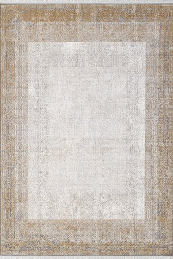 Royal Halı Beyrut QB05B Bej-Krem 9 mm Akrilik Antibakteriyel Yıkanabilir Kalın Kaymaz Lateks Taban Dikdörtgen Makine Dokuma Salon Halısı 80x200 cm