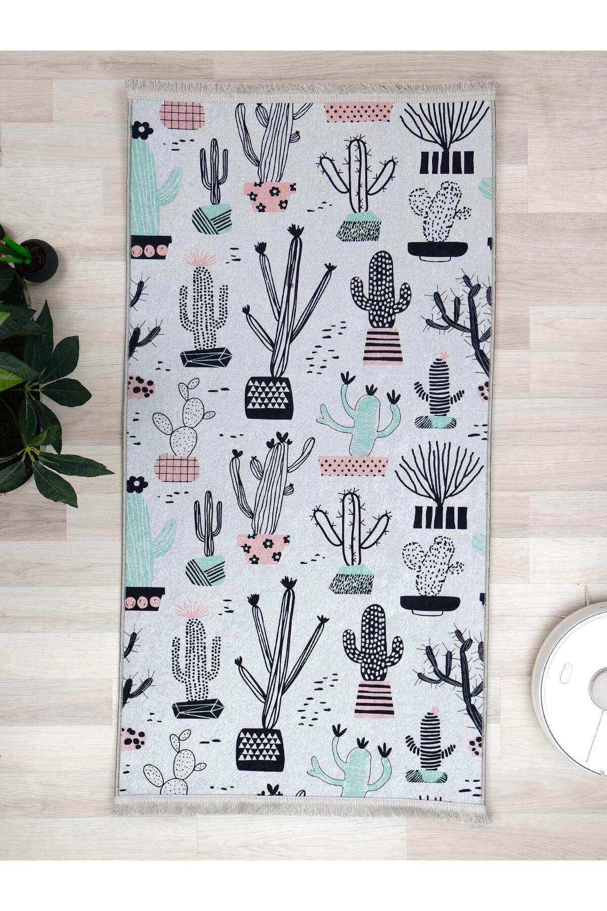 İnspira Krem 12 mm Polyester Yıkanabilir Kaymaz Taban Dikdörtgen Makine Dokuma Çocuk Odası Halısı 160x500 cm