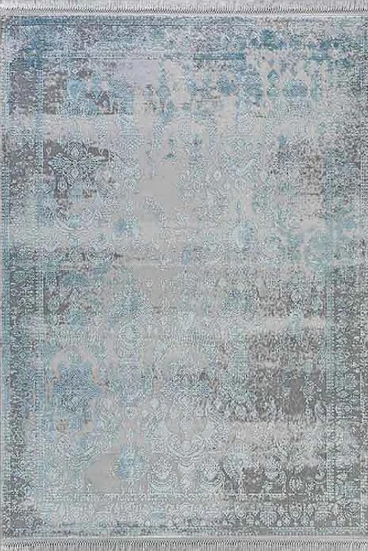 Artemis Halı Inspiration 00650C Gri 0.8 mm Akrilik Yıkanabilir İnce Kaymaz Jüt Taban Dikdörtgen Makine Dokuma Salon Halısı 160x230 cm