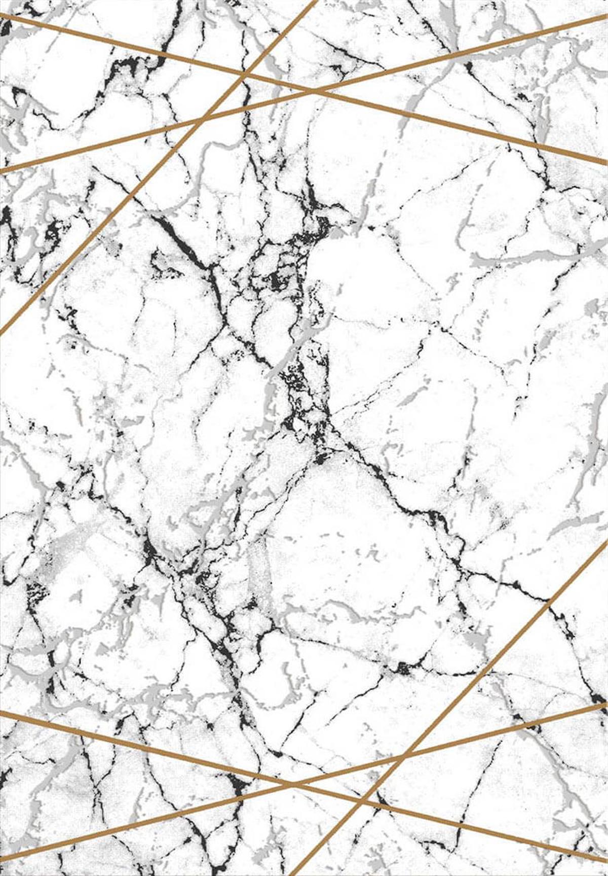 İpek Mekik Halı Roxanne 17164 Gri 8 mm Akrilik Yıkanabilir İnce Kaymaz Pamuk Taban Dikdörtgen Makine Dokuma Antre-Çocuk Odası-Salon-Yatak Odası Halısı 180x350 cm