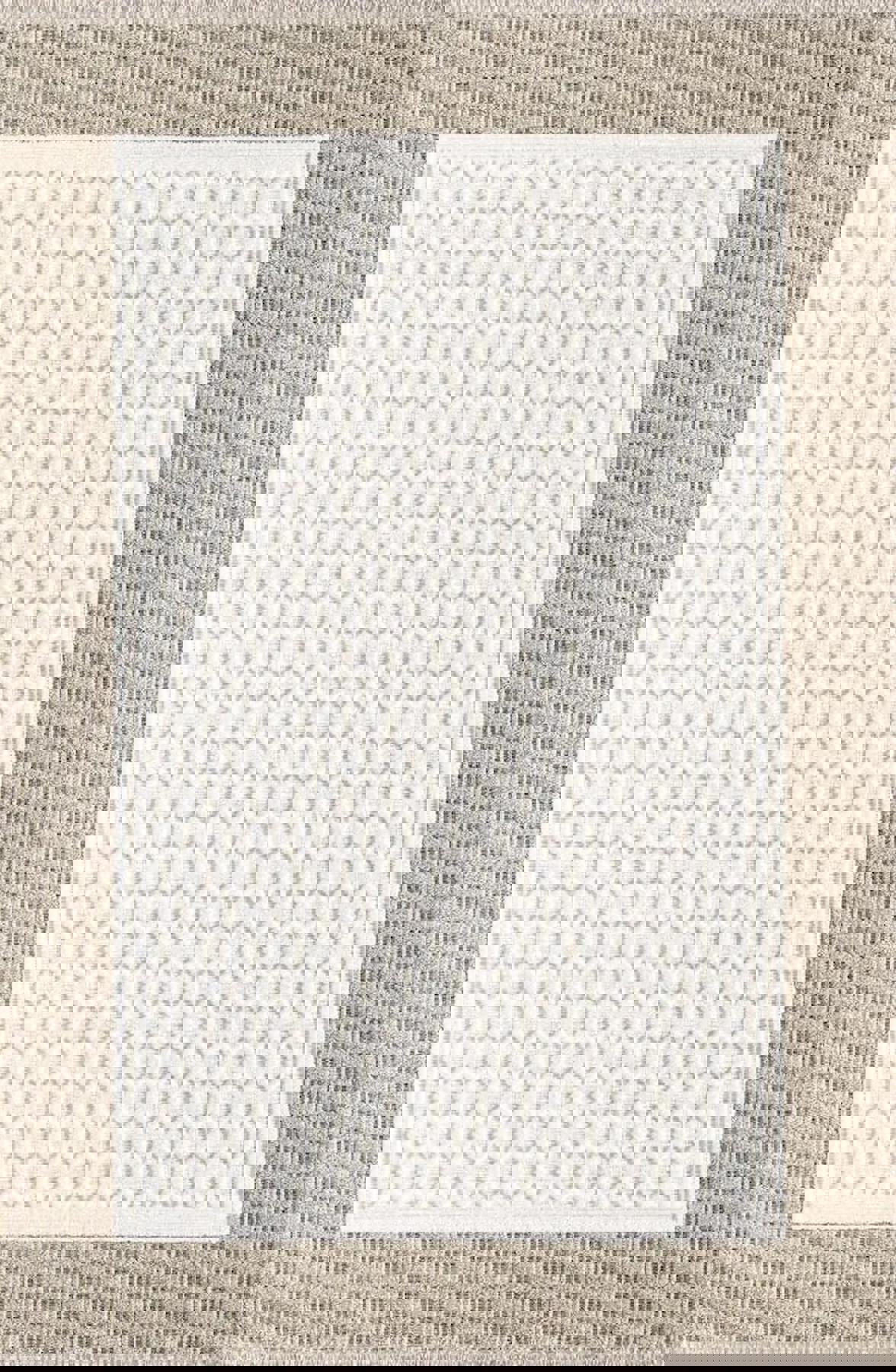 Pierre Cardin Quenta QZ11B Kahverengi - Krem 0.8 mm Akrilik Antibakteriyel Yıkanabilir İnce Kaymaz Dikdörtgen Makine Dokuma Salon Halısı 120x180 cm