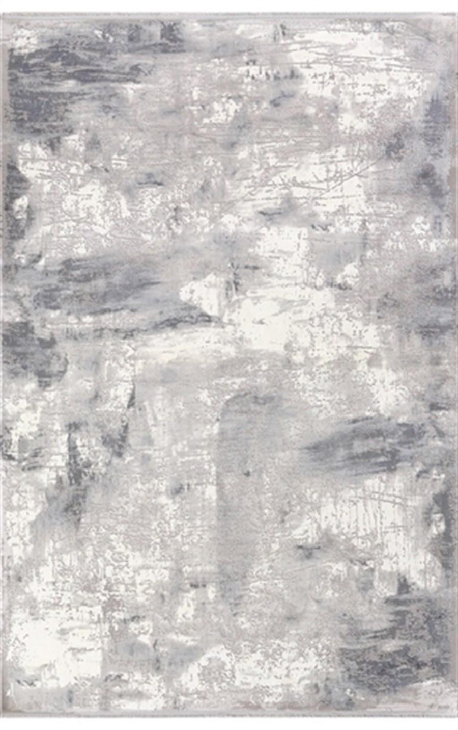 Padişah 31872 Gri 12 mm Akrilik Yıkanabilir İnce Kaymaz Dikdörtgen Makine Dokuma Salon Halısı 100x300 cm