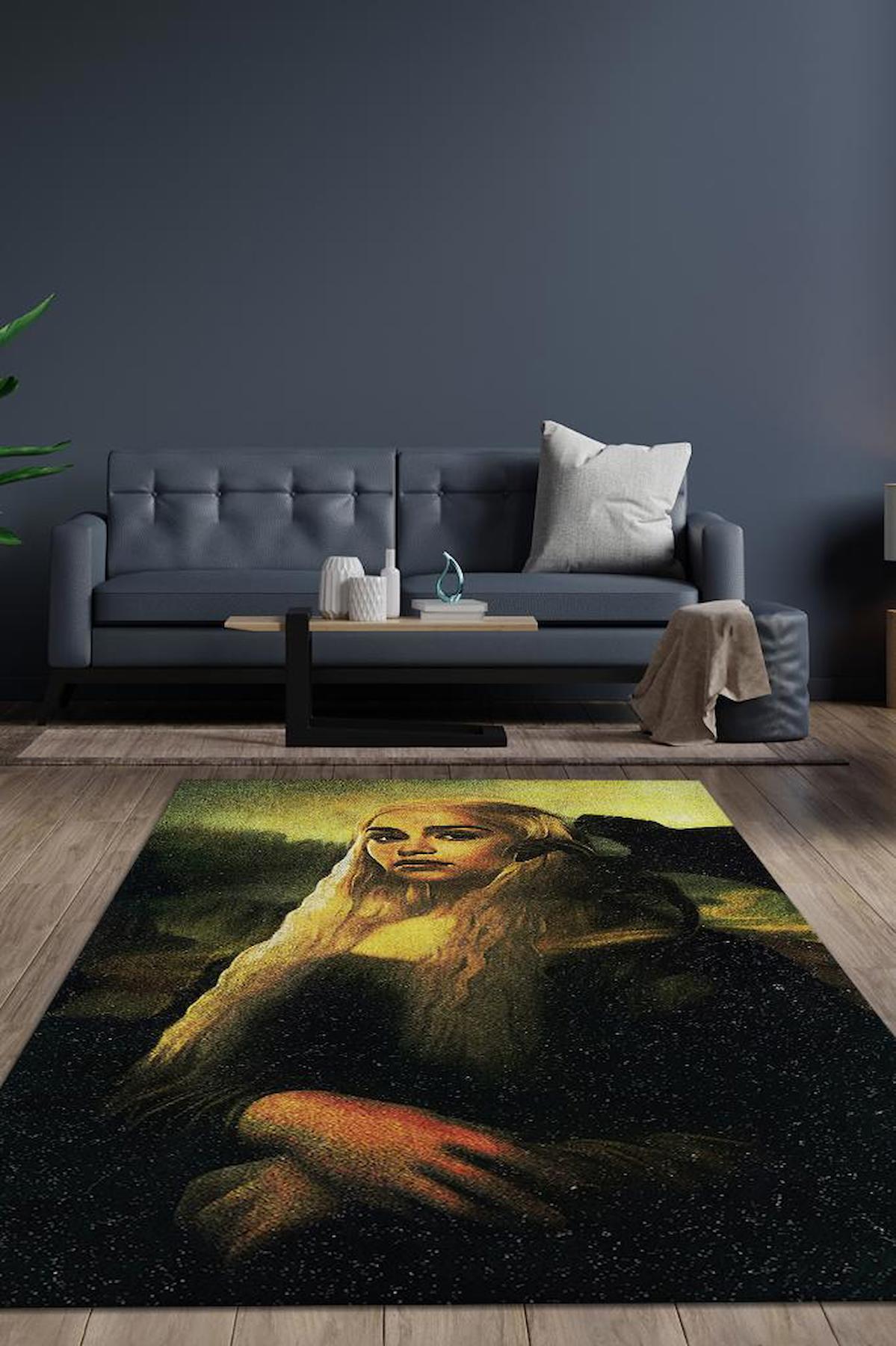 Homshtag Breaking Bad Çok Renkli 4 mm Pamuk Antistatik Yıkanabilir İnce Kaymaz Dikdörtgen Makine Dokuma Genç Odası Halısı 100x150 cm