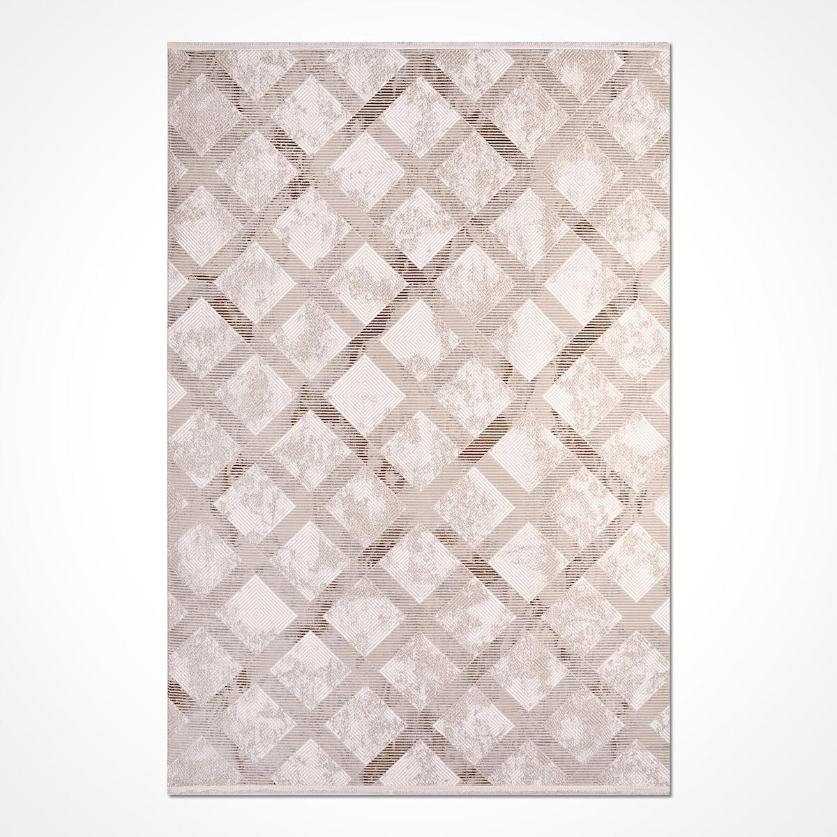 Dekozer Çok Renkli 6 mm Polyester Antialerjenik Yıkanabilir İnce Pamuk Taban Dikdörtgen Makine Dokuma Salon Halısı 100x200 cm