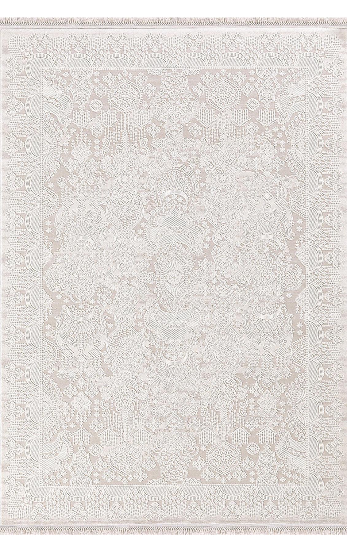 Dinarsu Arora 31885 Gri 11 mm Akrilik Yıkanabilir Kalın Kaymaz Taban Dikdörtgen Makine Dokuma Salon Halısı 160x235 cm