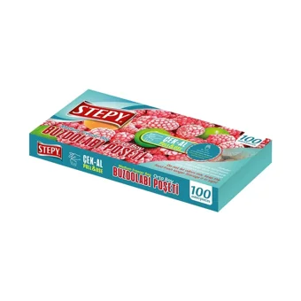 Stepy Çek al Orta Kilitli Buz Dolabı Poşeti 100 Adet