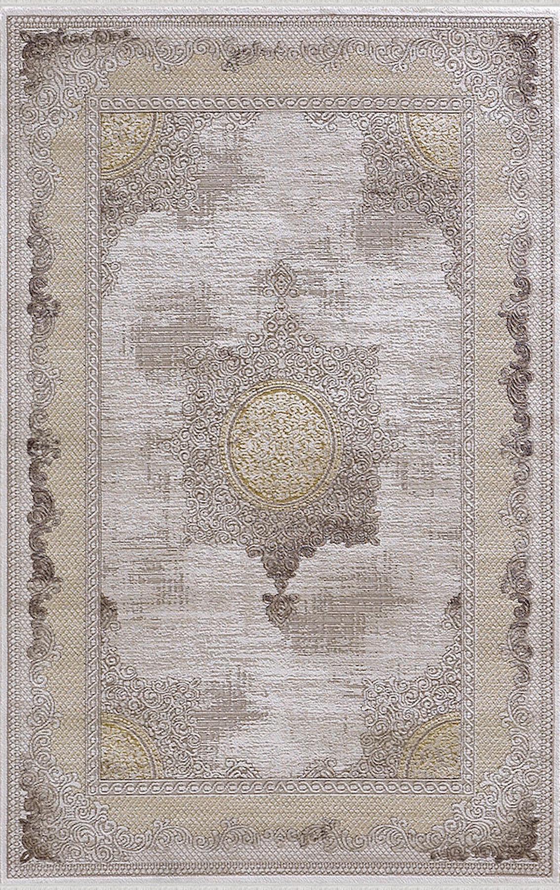 Merinos Diyez 34929 Çok Renkli 9 mm Akrilik Yıkanabilir İnce Kaymaz Dikdörtgen Makine Dokuma Salon Halısı 120x200 cm