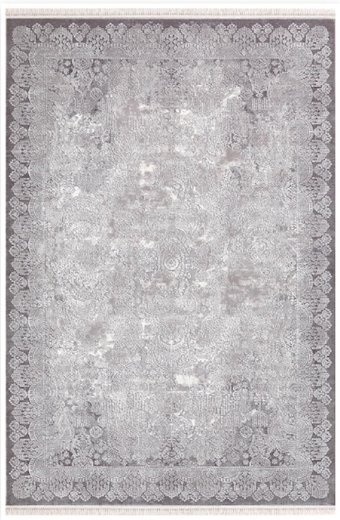 Dinarsu Arora 31885 Gri 10 mm Akrilik Yıkanabilir Orta Kaymaz Taban Dikdörtgen Makine Dokuma Salon Halısı 160x235 cm