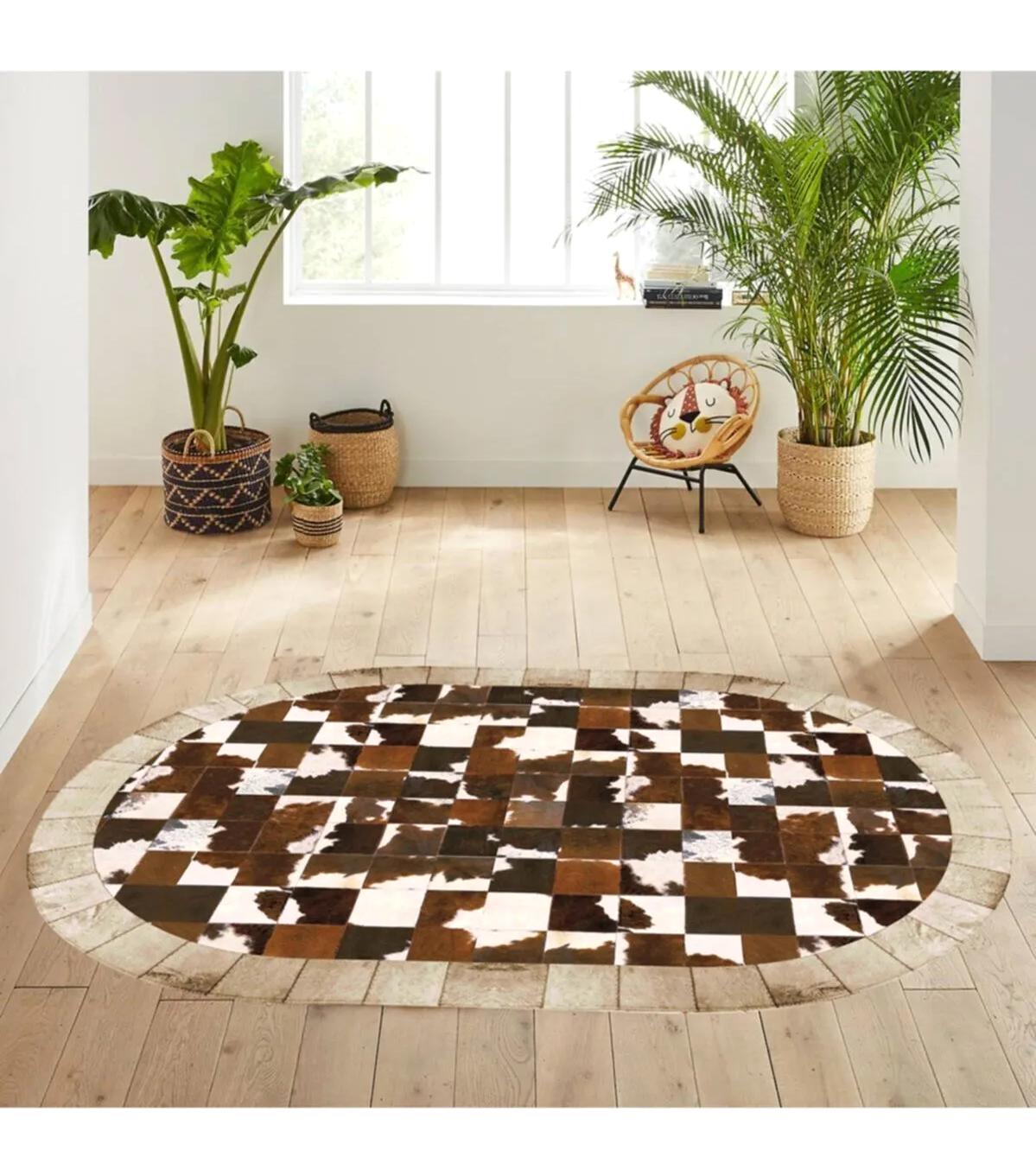 Rovigo Home RVG7077 Çok Renkli 8 mm Polyester Yıkanabilir Orta Kaymaz Dot Taban Dikdörtgen Makine Dokuma Salon Halısı 200x290 cm