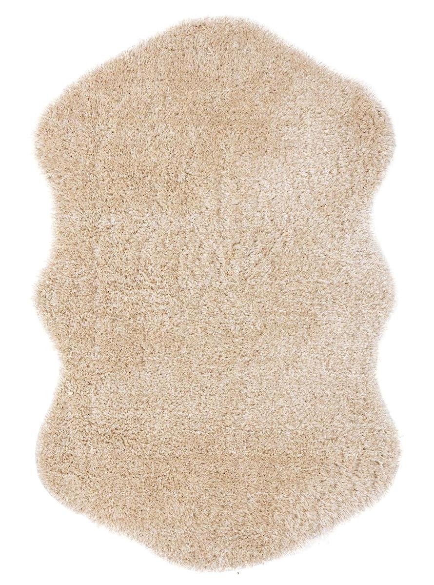 Eurobano Bej 40 mm Polyester Antibakteriyel Yıkanabilir Kalın Kaymaz Lateks Taban Makine Dokuma Salon Halısı 100x150 cm