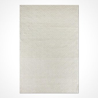 Crea Halı West A0045 Krem 4 mm Polyester Toz Tutmaz Yıkanabilir İnce Pamuk Taban Geometrik Dikdörtgen Makine Dokuma Salon Halısı 100x300 cm