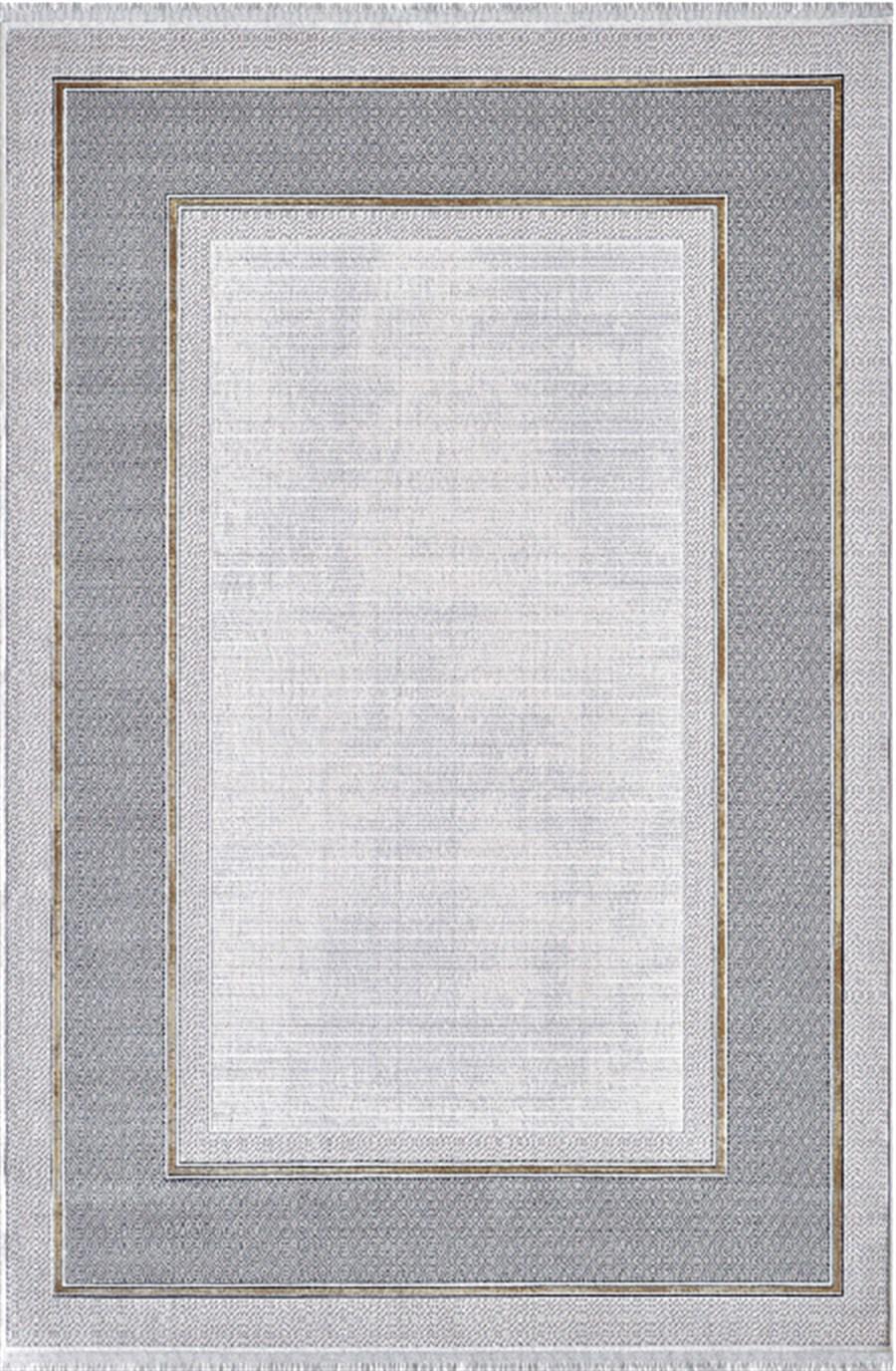 Pierre Cardin La Vita QT05A Gri 7 mm Akrilik Yumuşak Yıkanabilir İnce Kaymaz Dikdörtgen Makine Dokuma Salon Halısı 100x200 cm