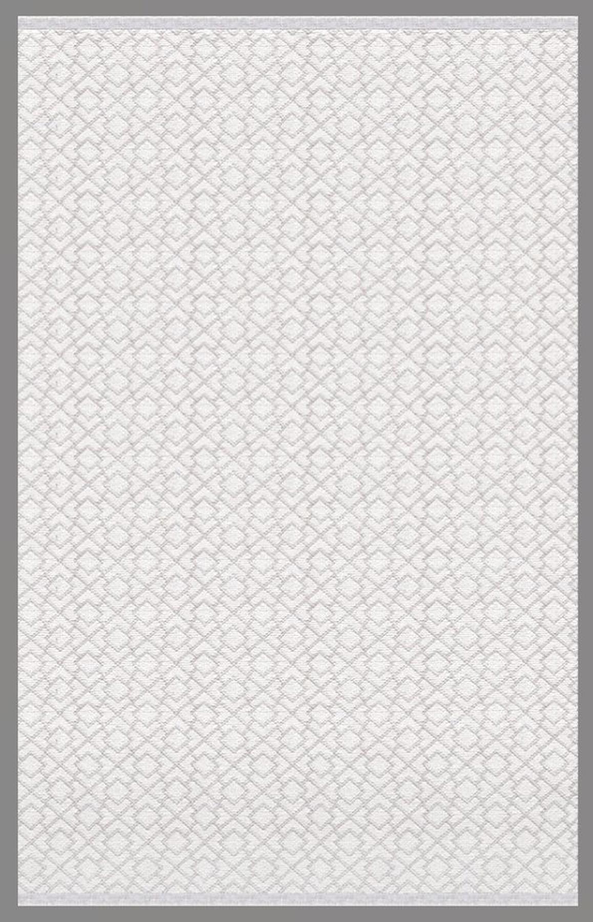 Merinos Diyez Krem 9 mm Akrilik Toz tutmaz Yıkanabilir İnce Kaymaz Dikdörtgen Makine Dokuma Salon Halısı 100x200 cm